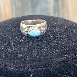 ⭐️Frederick Chavez F.C. 925 sterling sleeping beauty turquoise ring size 5